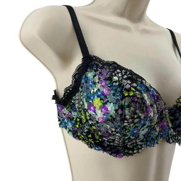 Victoria's Secret Dream Angels Colorful Lace Unlined Demi Bra 34C - Picture 2 of 7